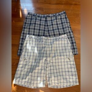 Izod Plaid Golf Shorts ~ 38 ~ 2 prs.